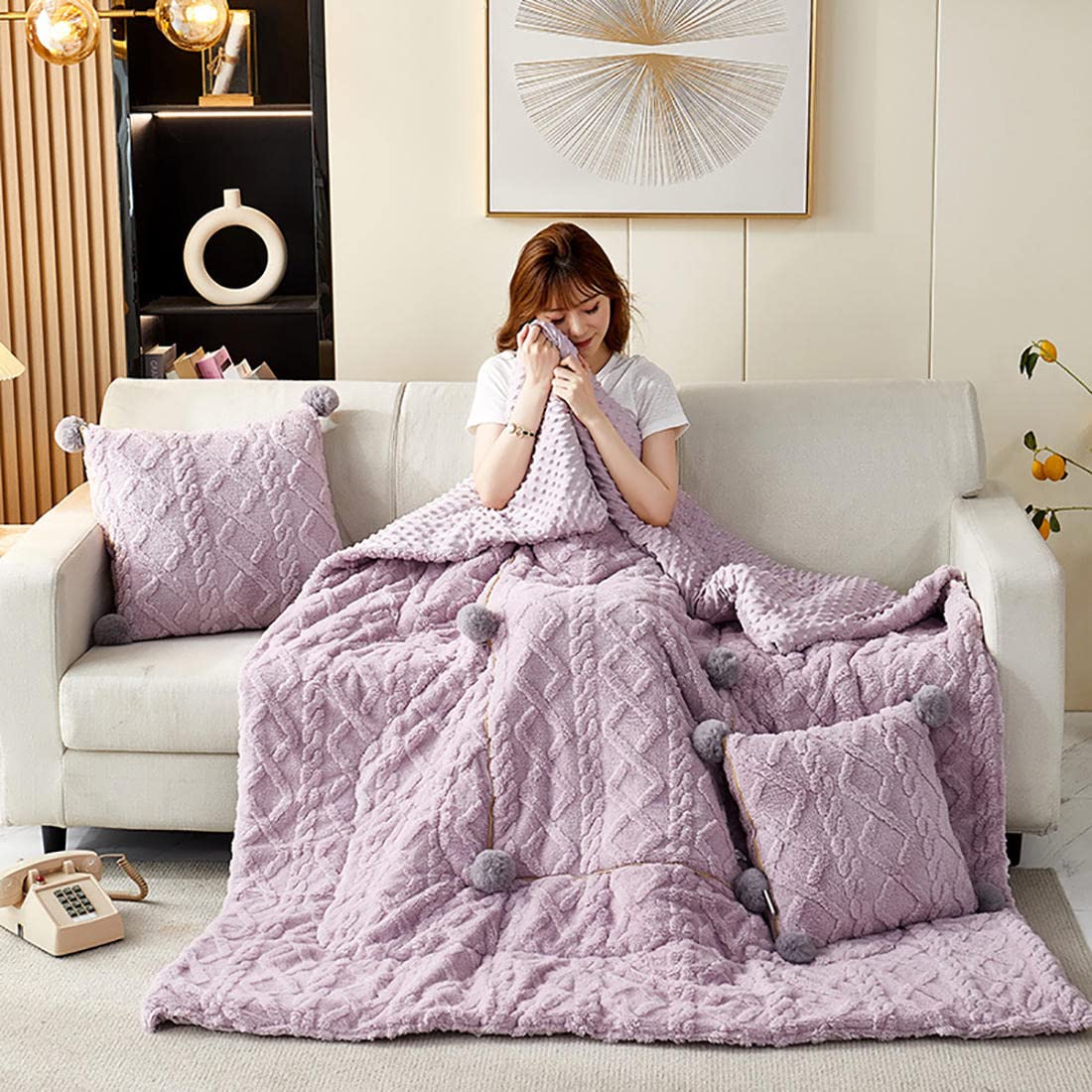 Pillow Blanket, Travel Pillow and Blanket Set, Pillow Blanket 2 in 1